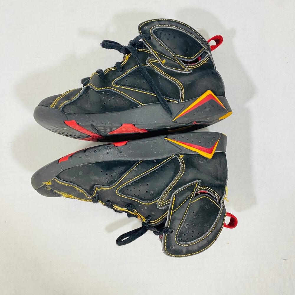 Nike Jordan 7 Retro Citrus Black Red Little Kid High Top Sneaker Sz 13C - Picture 4 of 10